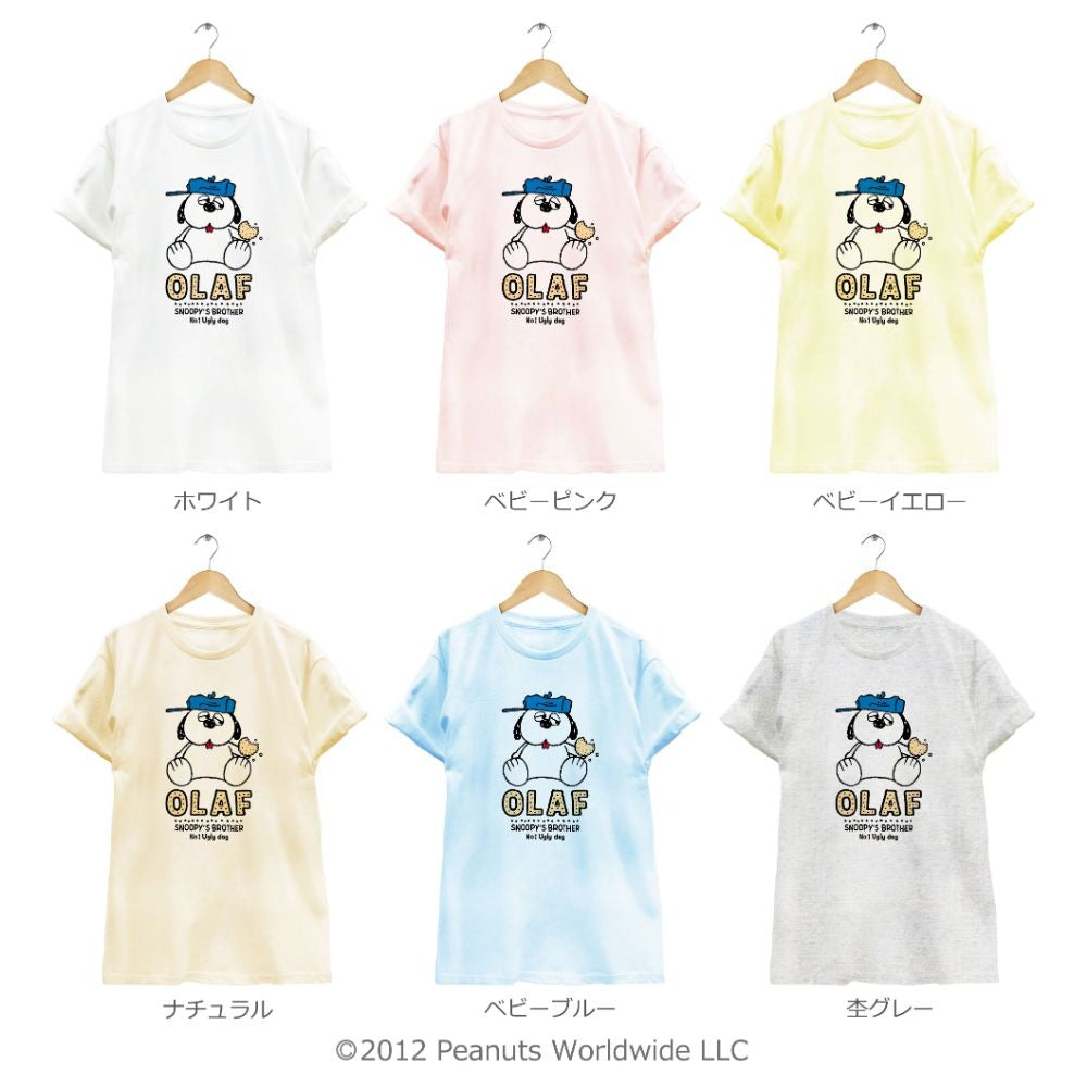 スヌーピー SNOOPY PEANUTS オラフ Olaf 半袖 Tシャツ ビスケット 家族 お揃い レディース メンズ S M L LL 綿 ギフト プリント sn1-061