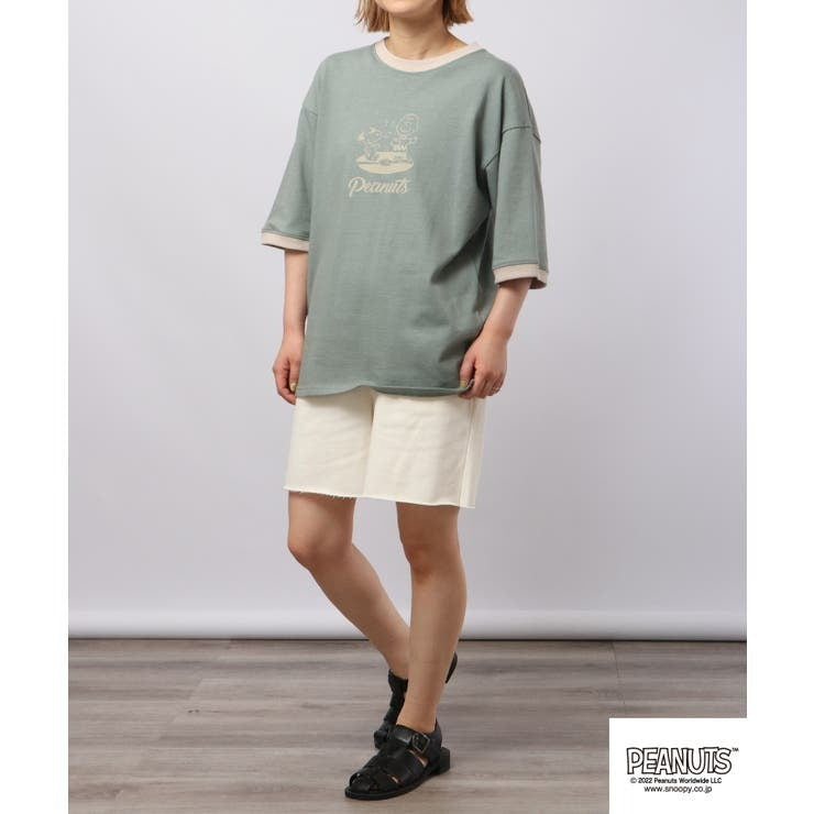 スヌーピー フレンズ ドロップショルダー SNOOPY PEANUTS 半袖 Tシャツ プリントTシャツ s1132-181sp