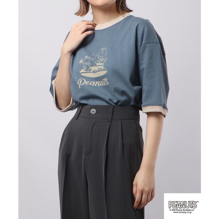 スヌーピー フレンズ ドロップショルダー SNOOPY PEANUTS 半袖 Tシャツ プリントTシャツ s1132-181sp