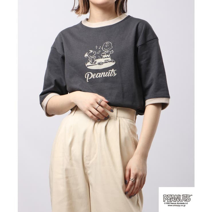 スヌーピー フレンズ ドロップショルダー SNOOPY PEANUTS 半袖 Tシャツ プリントTシャツ s1132-181sp