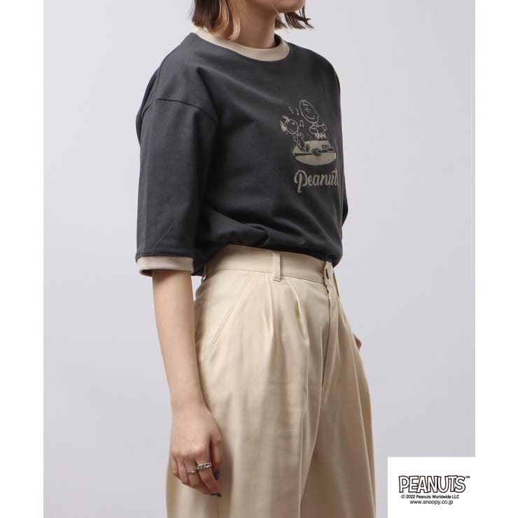 スヌーピー フレンズ ドロップショルダー SNOOPY PEANUTS 半袖 Tシャツ プリントTシャツ s1132-181sp