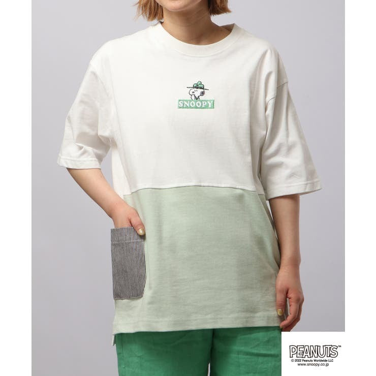 スヌーピー Tシャツ トップス プリント ドロップショルダー SNOOPY PEANUTS S M L s1132-184sp