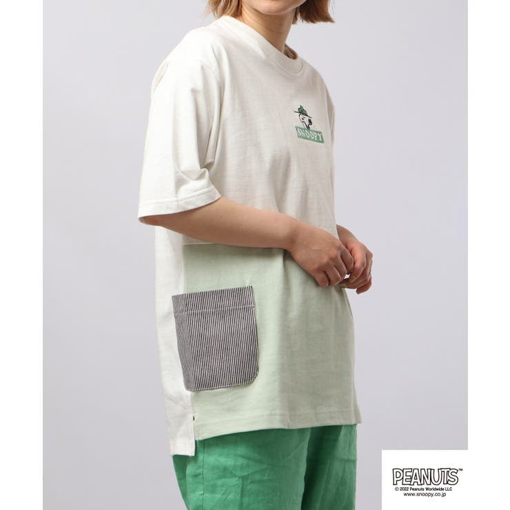 スヌーピー Tシャツ トップス プリント ドロップショルダー SNOOPY PEANUTS S M L s1132-184sp