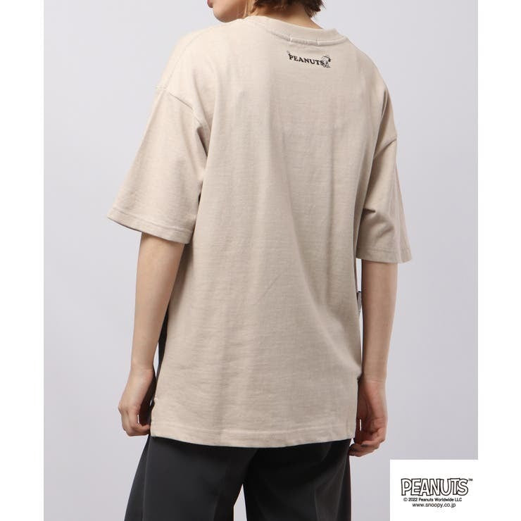 スヌーピー Tシャツ トップス プリント ドロップショルダー SNOOPY PEANUTS S M L s1132-184sp
