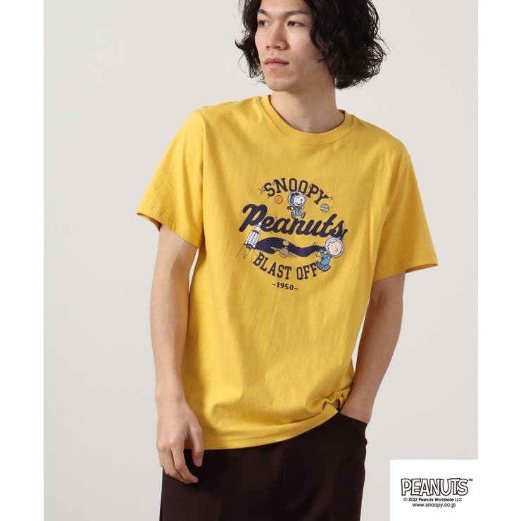 スヌーピー チャーリー・ブラウン Tシャツ 半袖 ロゴ 野球 宇宙 プリント SNOOPY PEANUTS s1132-157sp