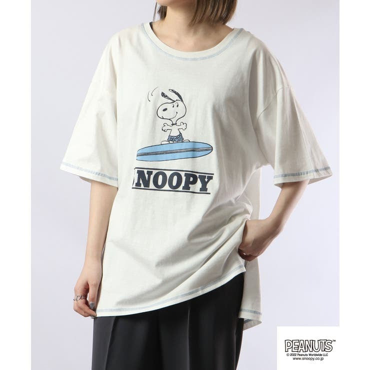 スヌーピー Tシャツ 半袖 サーフ 夏 プリント SNOOPY PEANUTS s1132-160sp