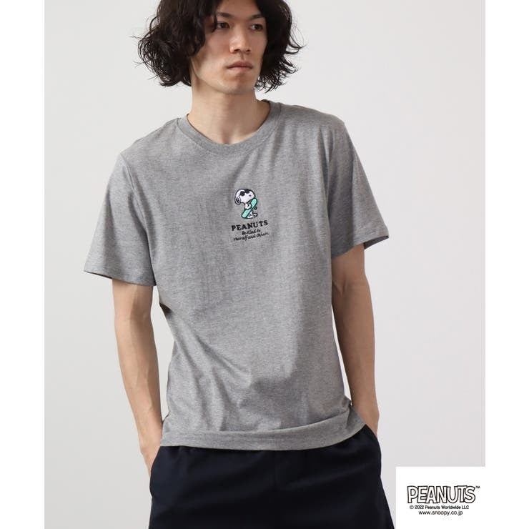 スヌーピー Tシャツ 半袖 ワンポイント 刺繍 SNOOPY PEANUTS s1132-151sp