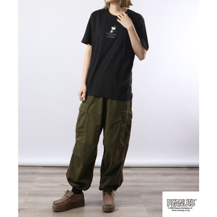 スヌーピー Tシャツ 半袖 ワンポイント 刺繍 SNOOPY PEANUTS s1132-151sp