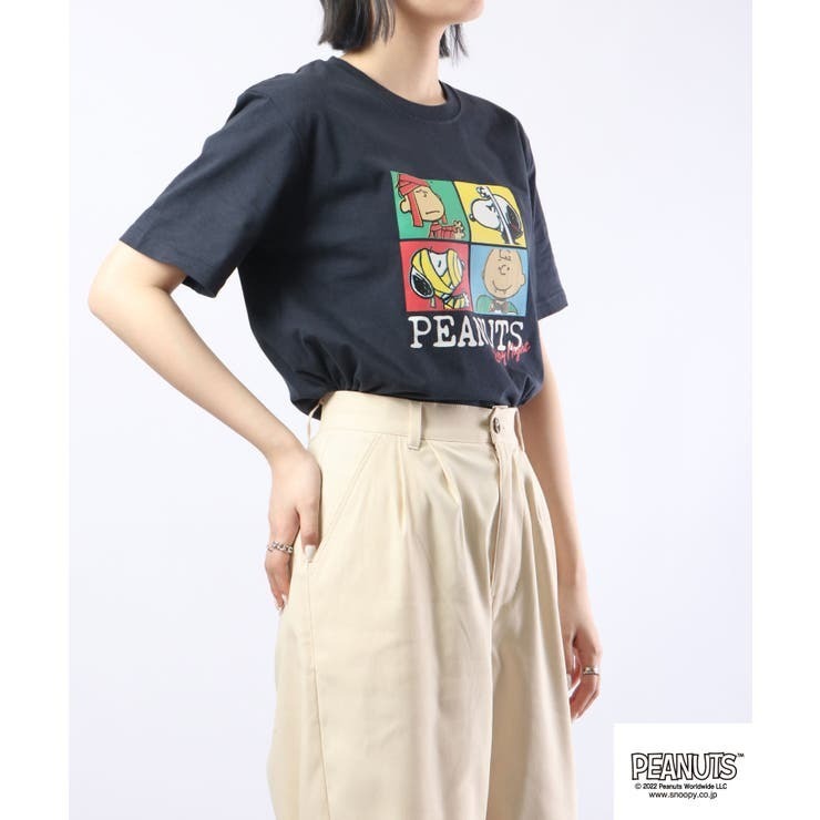 スヌーピー トップス Tシャツ 半袖 プリント チャーリーブラウン カラフル ホラー ハロウィン モンスター SNOOPY PEANUTS s1132-158sp