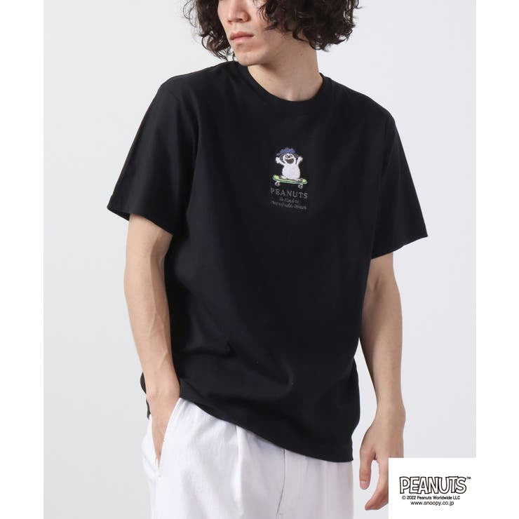 スヌーピー Tシャツ トップス 半袖 オラフ チャーリーブラウン 刺繍 SNOOPY PEANUTS s1132-152sp