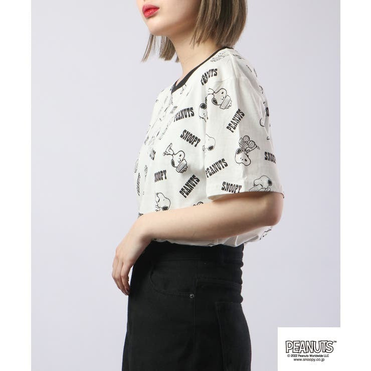 スヌーピー Tシャツ トップス 半袖 プリント SNOOPY PEANUTS s1132-170sp