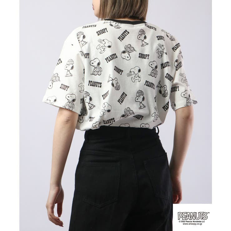 スヌーピー Tシャツ トップス 半袖 プリント SNOOPY PEANUTS s1132-170sp