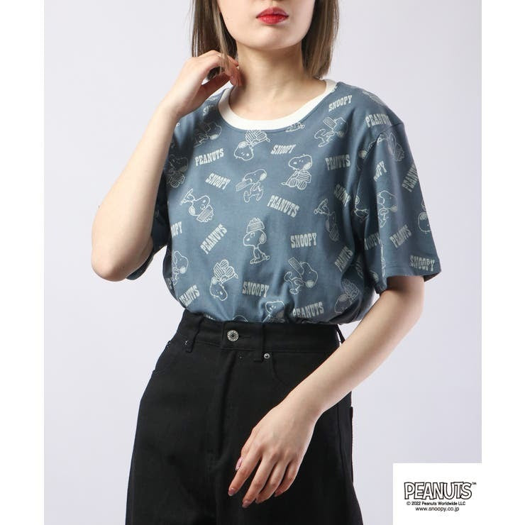 スヌーピー Tシャツ トップス 半袖 プリント SNOOPY PEANUTS s1132-170sp