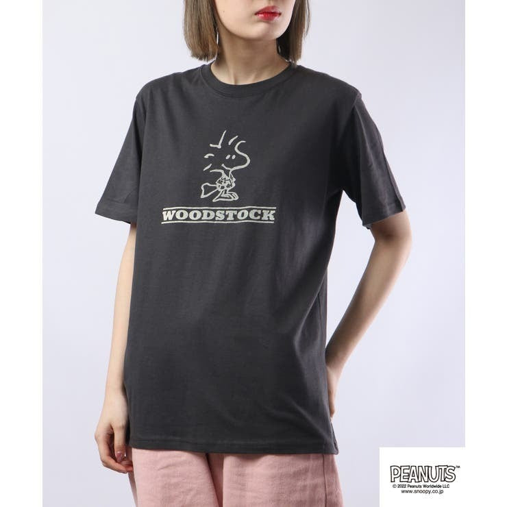 チャーリーブラウン ウッドストック Tシャツ トップス 半袖 ハワイアン SNOOPY PEANUTS s1132-163sp