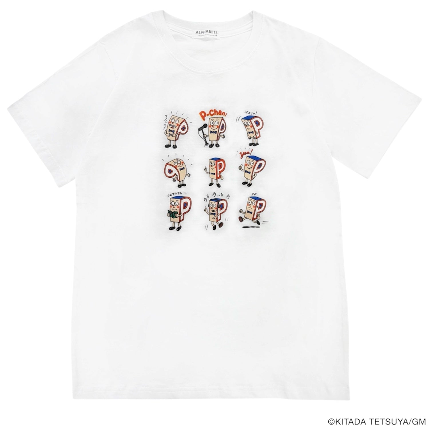 P-chan 9連キャラクタープリントTシャツ メンズ レディース 半袖 綿100% al1162-298