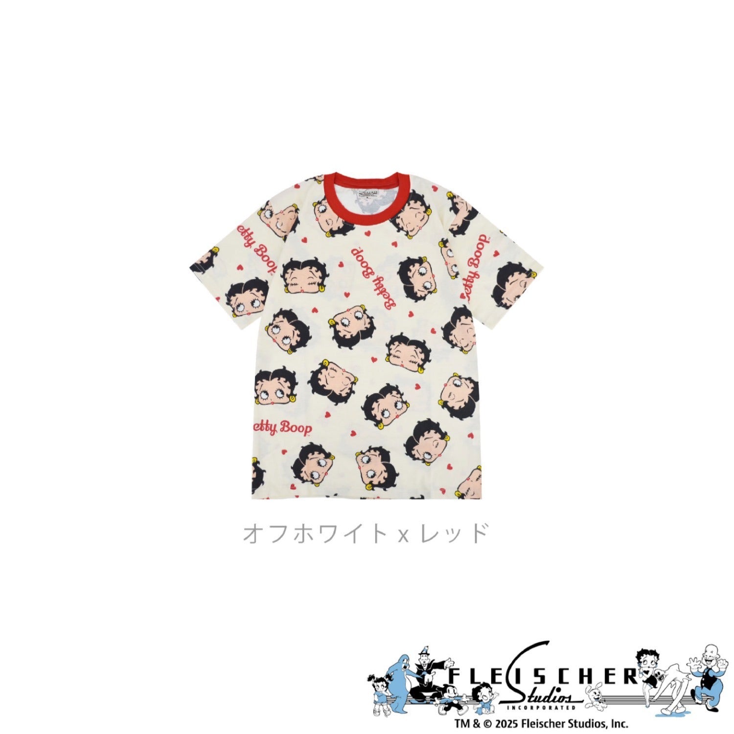 ベティー ブープ Tシャツ 半袖 総柄 プリント トップス メンズ レディース be1152-250