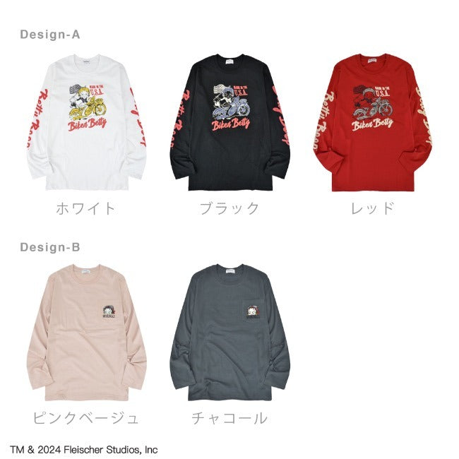 ベティ 長袖 Tシャツ 春秋 カジュアル ベティブープ アメカジ キャラクター be1241-13