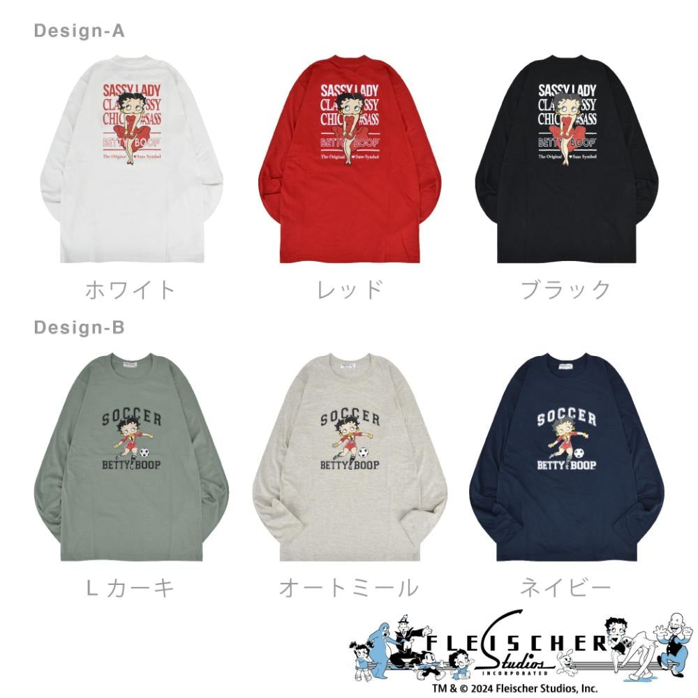 ベティー ブープ Tシャツ 長袖 ロンT BETTY BOOP プリント メンズ レディース be1243-37