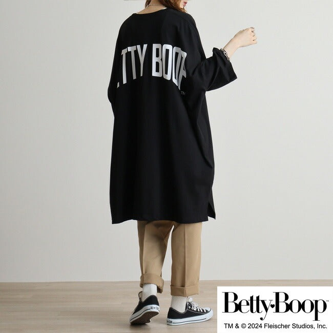 ベティー ブープ Tシャツ ビッグ シルエット BETTY BOOP 半袖 ワンピース ルームウェア レディース メンズ be1742-314