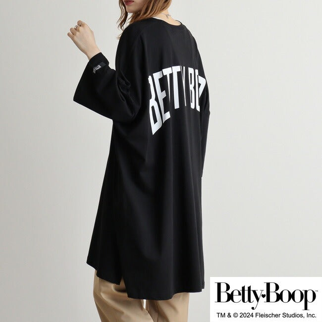 ベティー ブープ Tシャツ ビッグ シルエット BETTY BOOP 半袖 ワンピース ルームウェア レディース メンズ be1742-314