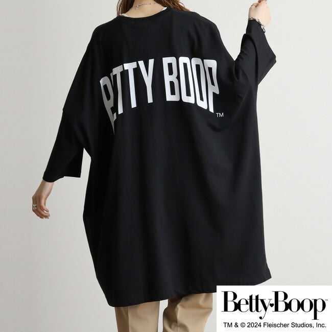 ベティー ブープ Tシャツ ビッグ シルエット BETTY BOOP 半袖 ワンピース ルームウェア レディース メンズ be1742-314