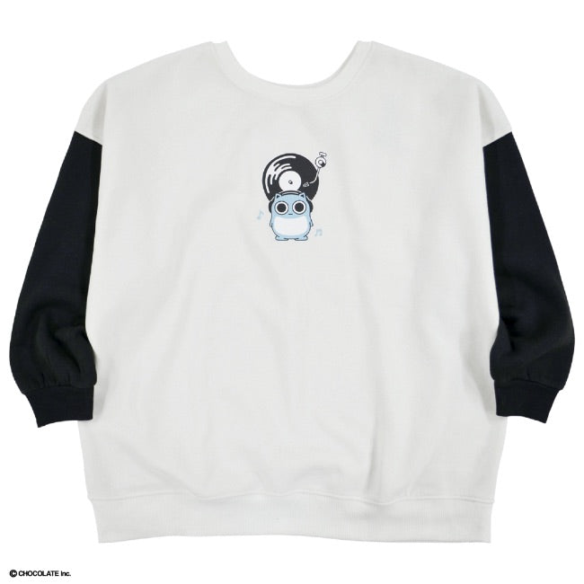 ブルーハムハム トレーナー 裏起毛 スウェット 2WAY プリント SNS 袖 切り替え bh1324-679