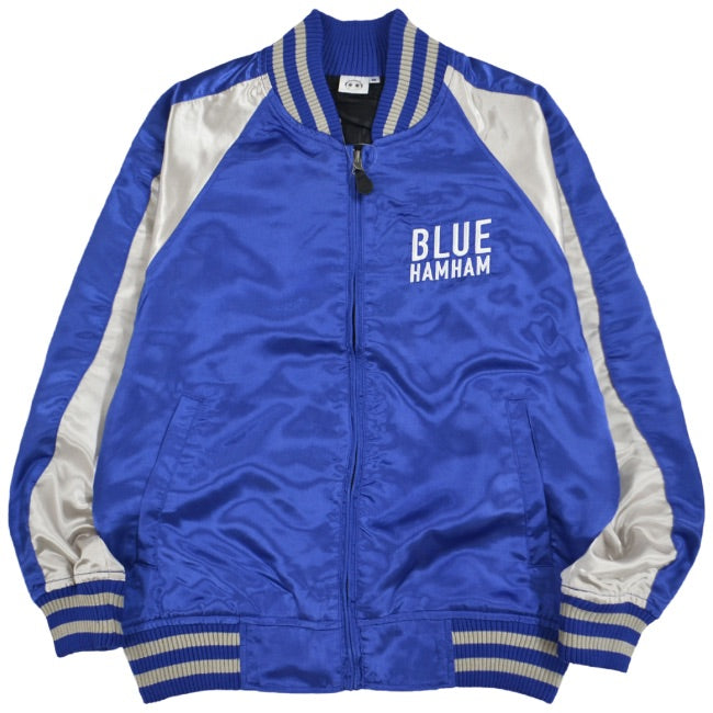 ブルーハムハム スカジャン アウター 刺繍 SNS 長袖 スペース ハムスター M L LL bh1823-686