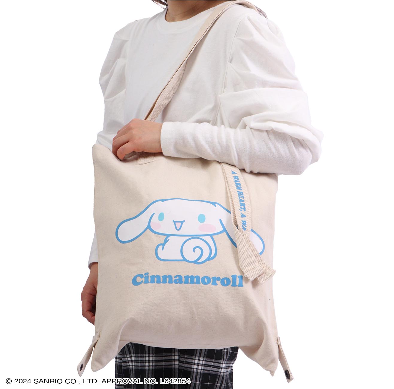 シナモロール トート バケット バッグ 2WAY お買い物袋 エコバッグ グッズ サンリオ キャラクターズ cr-1000