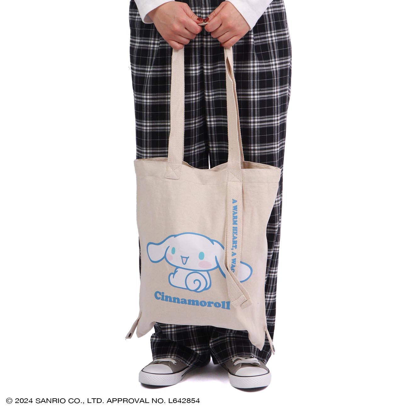 シナモロール トート バケット バッグ 2WAY お買い物袋 エコバッグ グッズ サンリオ キャラクターズ cr-1000