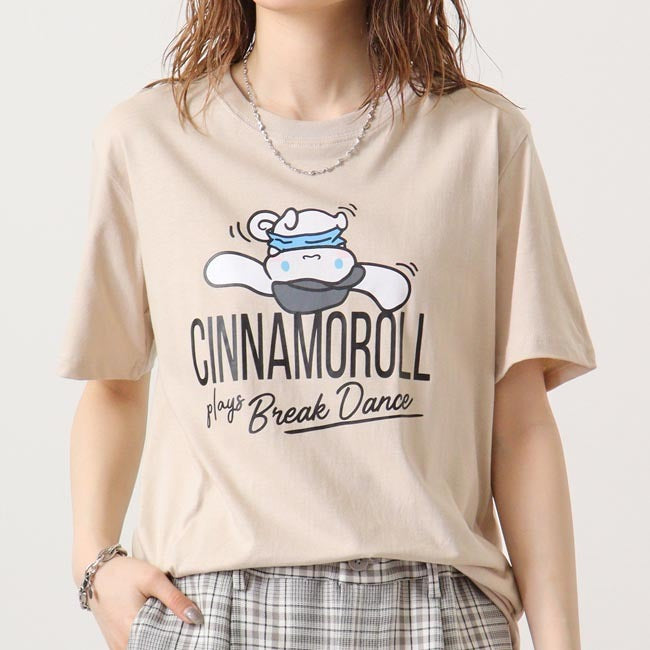 シナモロール Tシャツ 半袖 プリント サンリオ キャラクターズ cr1142-202