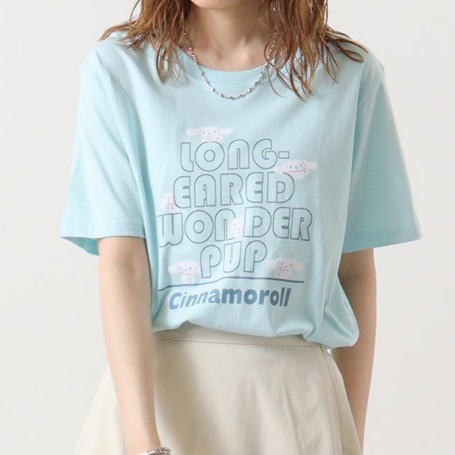 シナモロール Tシャツ 半袖 プリント サンリオ キャラクターズ cr1142-202