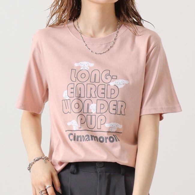 シナモロール Tシャツ 半袖 プリント サンリオ キャラクターズ cr1142-202