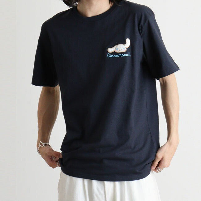 シナモロール Tシャツ 半袖 刺繍 サンリオ キャラクターズ メンズ レディース cr1142-350