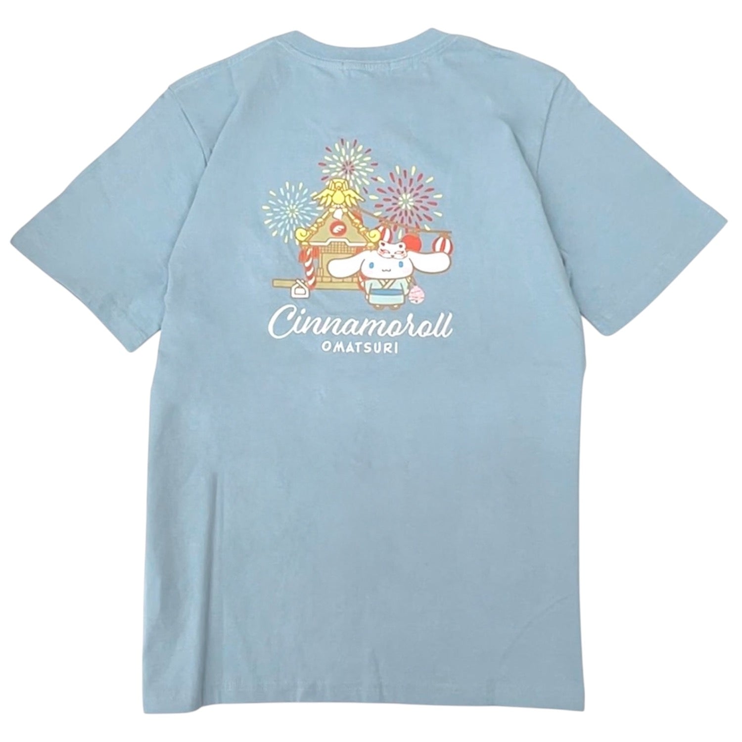 シナモロール 和柄 半袖 Tシャツ バックプリント 刺繍 天竺 メンズ レディース サンリオ キャラクターズ cinnnamoroll sanrio cr1162-68