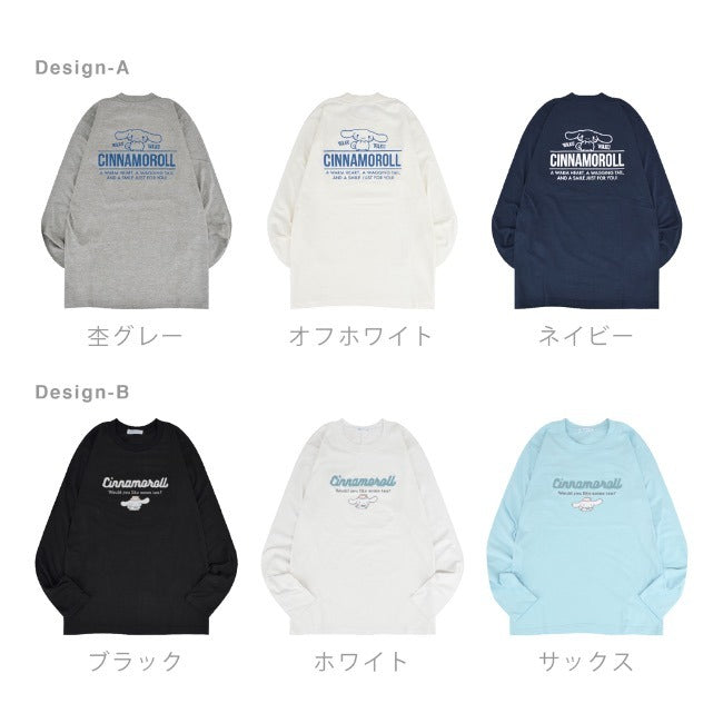 シナモロール Tシャツ 長袖 ロンT サンリオ キャラクターズ プリント メンズ レディース cr1243-28