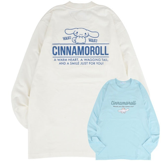 シナモロール Tシャツ 長袖 ロンT サンリオ キャラクターズ プリント メンズ レディース cr1243-28