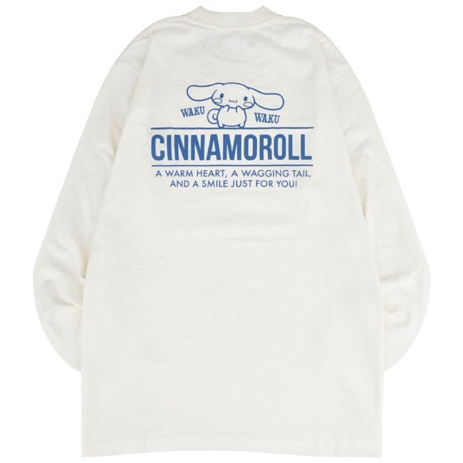 シナモロール Tシャツ 長袖 ロンT サンリオ キャラクターズ プリント メンズ レディース cr1243-28