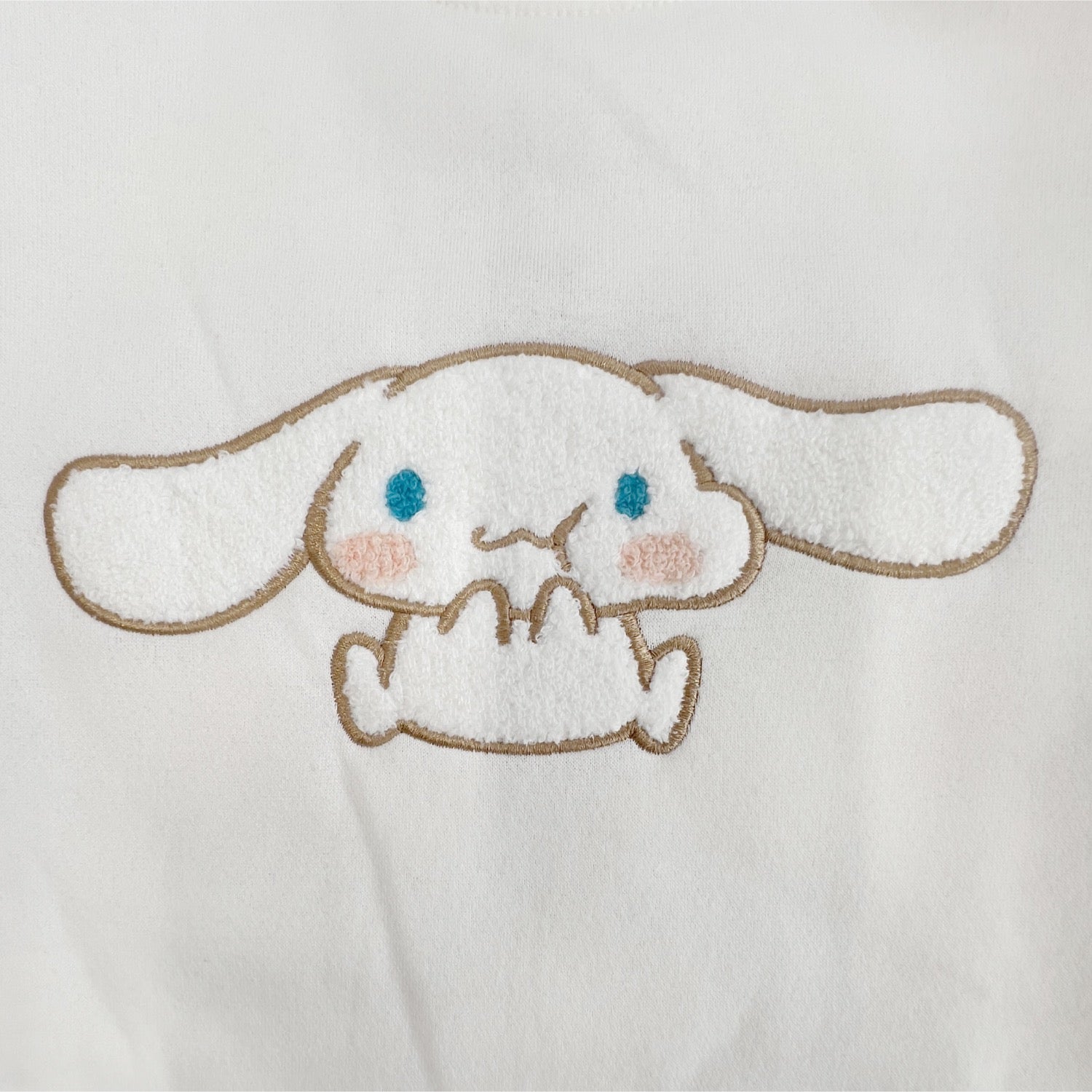 シナモロール サガラ刺繍 裏起毛ビッグシルエット トレーナー オーバーサイズ サンリオ プリント Sanrio