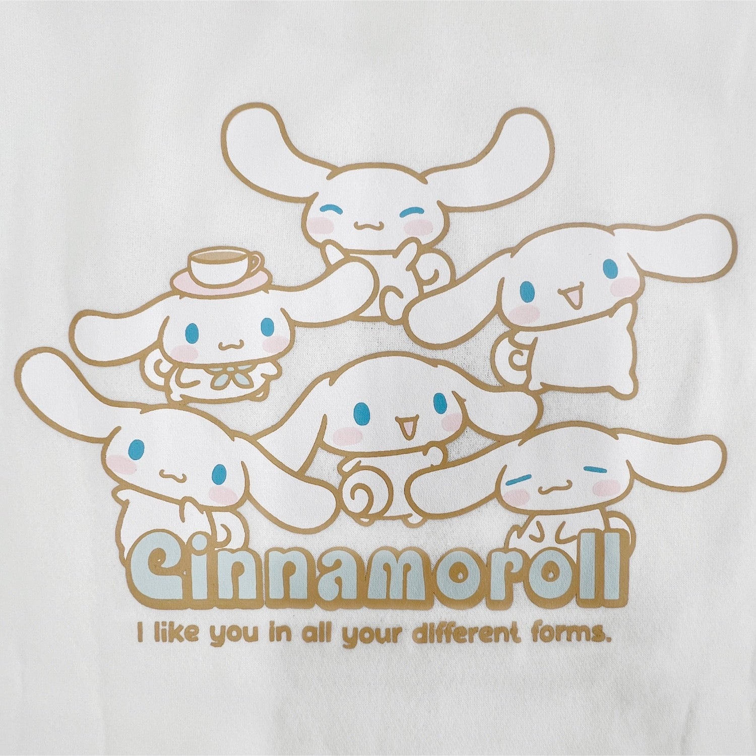 シナモロール サガラ刺繍 裏起毛ビッグシルエット トレーナー オーバーサイズ サンリオ プリント Sanrio