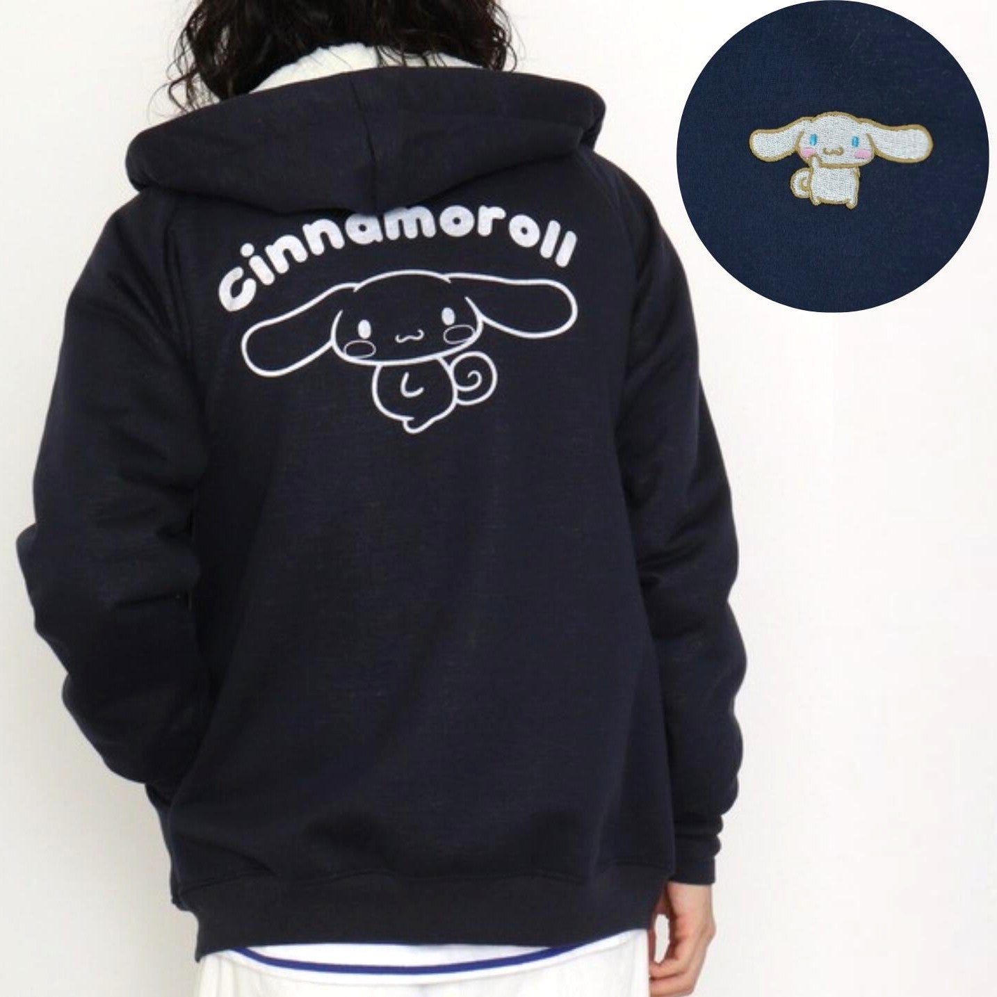 Sanrio characters ロング丈 裏ボア パーカー シナモロール サンリオ キャラクターズ cr1824-704