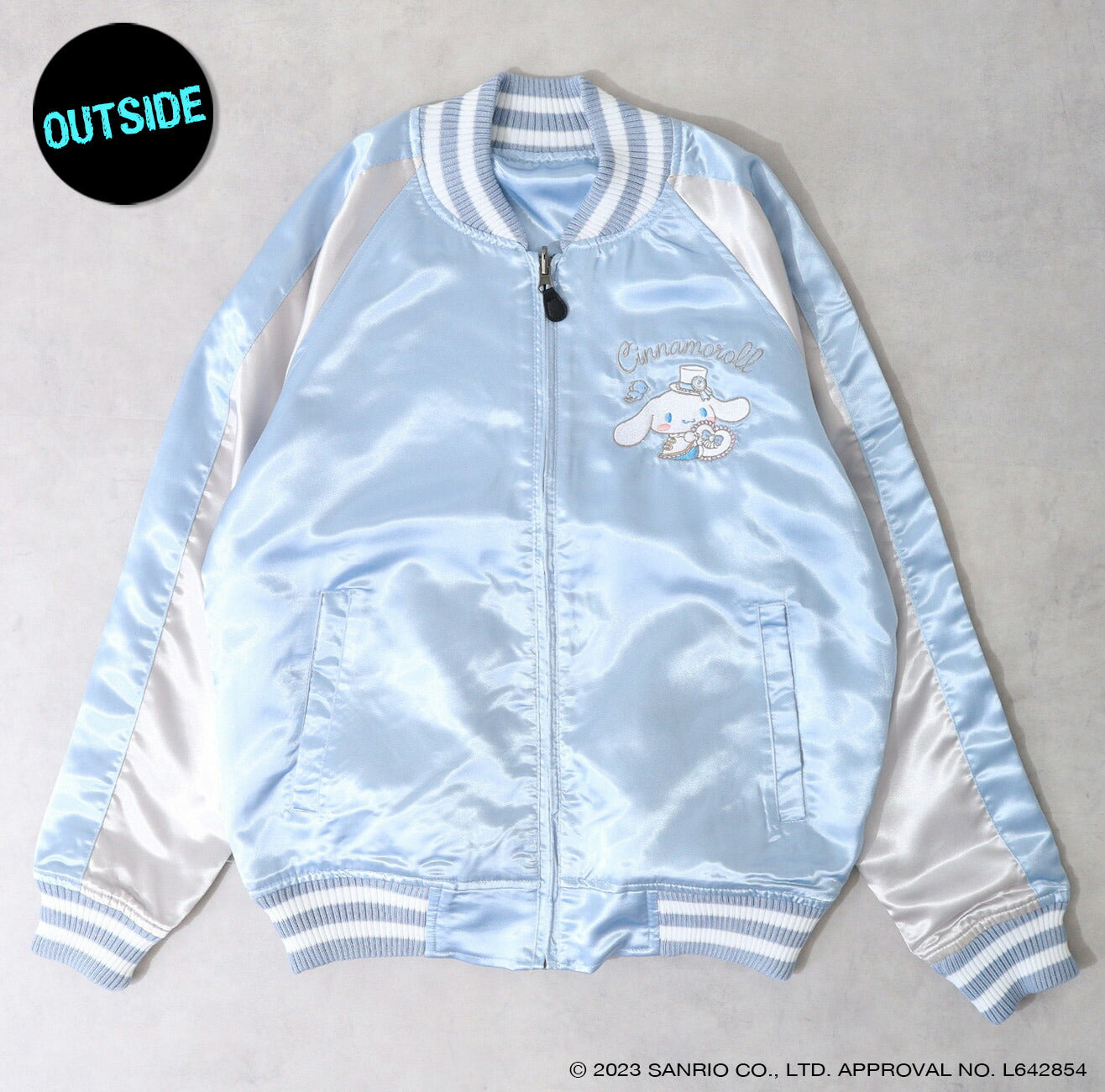 シナモロール リバーシブル スカジャン 2WAY 春秋 アウター ジャケット サンリオキャラクターズ cr1833-705