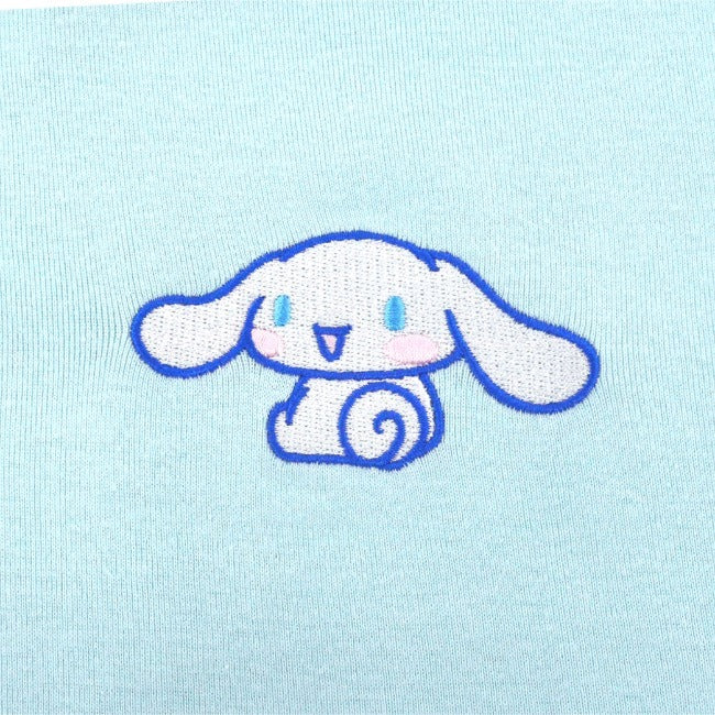 シナモロール Tシャツ ちびT サンリオ キャラクターズ 刺繍 レディース ショート丈 半袖 cr2142-331