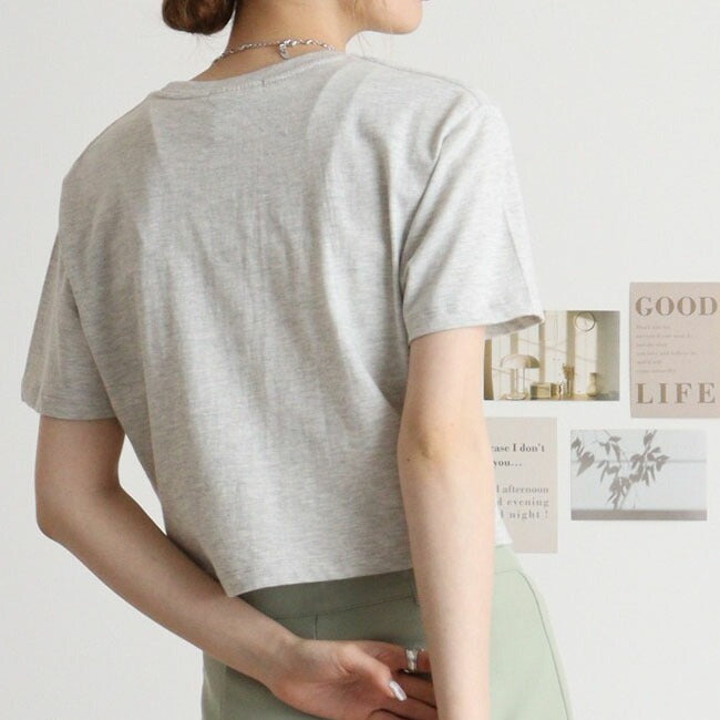シナモロール サンリオ キャラクターズ ちびT レディース ショート丈 ワイド幅 半袖 Tシャツ cr2142-337