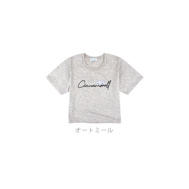 シナモロール サンリオ キャラクターズ ちびT レディース ショート丈 ワイド幅 半袖 Tシャツ cr2142-337