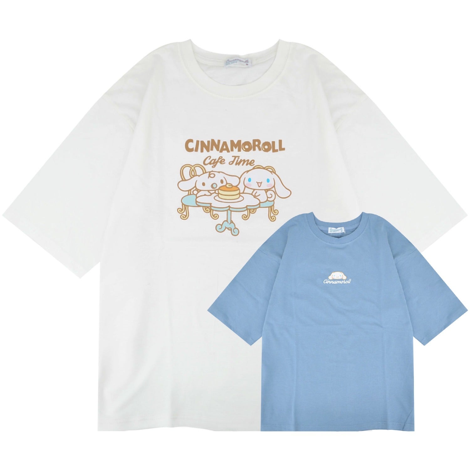 シナモロール Tシャツ オーバーサイズ 半袖 プリント 刺繍 トップス サンリオ キャラクターズ レディース cr2152-197