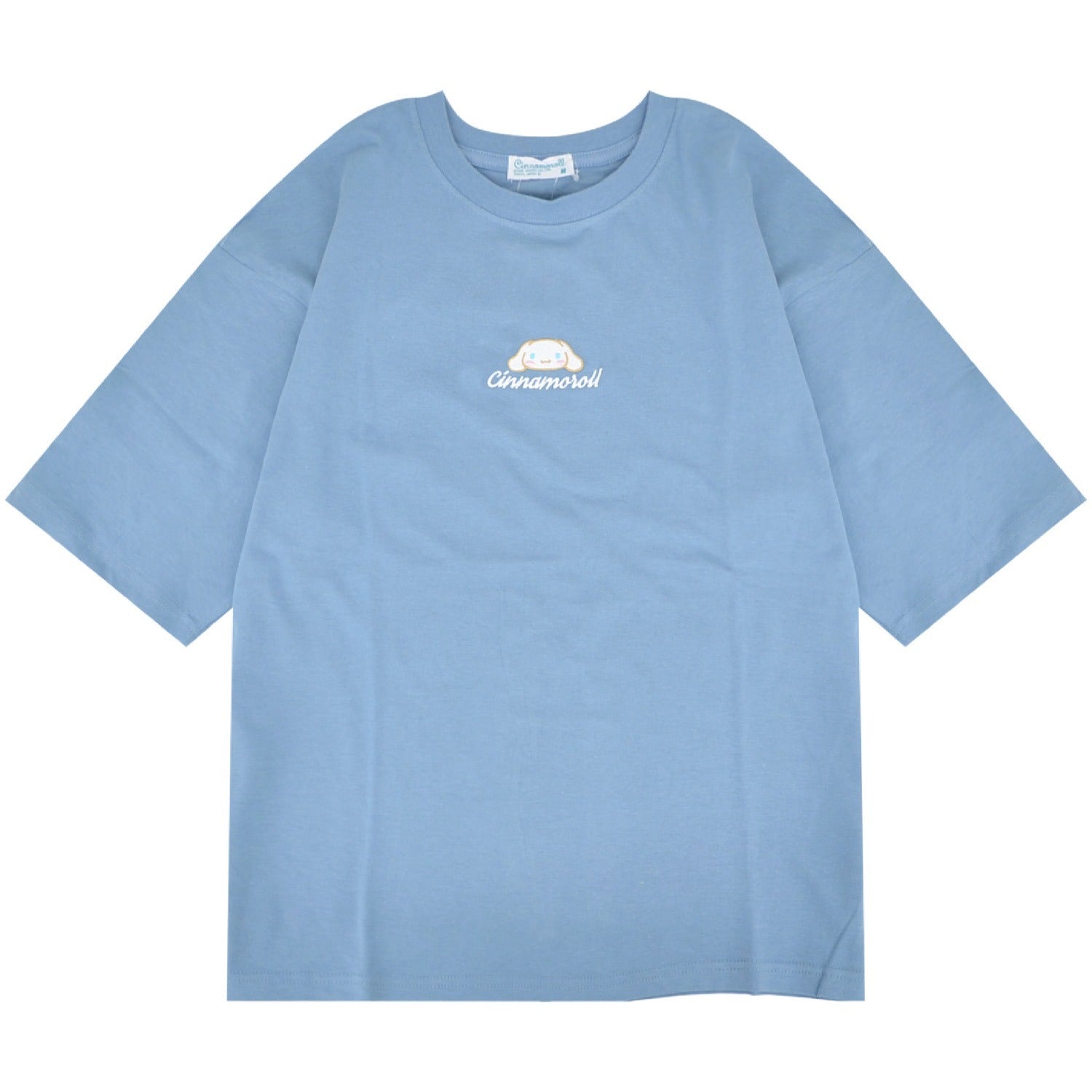 シナモロール Tシャツ オーバーサイズ 半袖 プリント 刺繍 トップス サンリオ キャラクターズ レディース cr2152-197