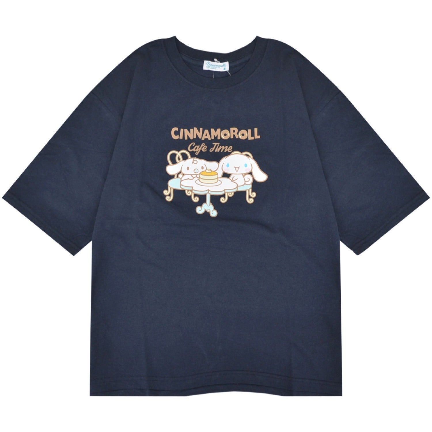 シナモロール Tシャツ オーバーサイズ 半袖 プリント 刺繍 トップス サンリオ キャラクターズ レディース cr2152-197
