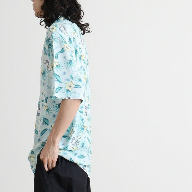 シナモロールアロハ シャツ 半袖 夏 海 総柄 aloha レディース ハワイ サンリオ キャラクターズ cr2542-216
