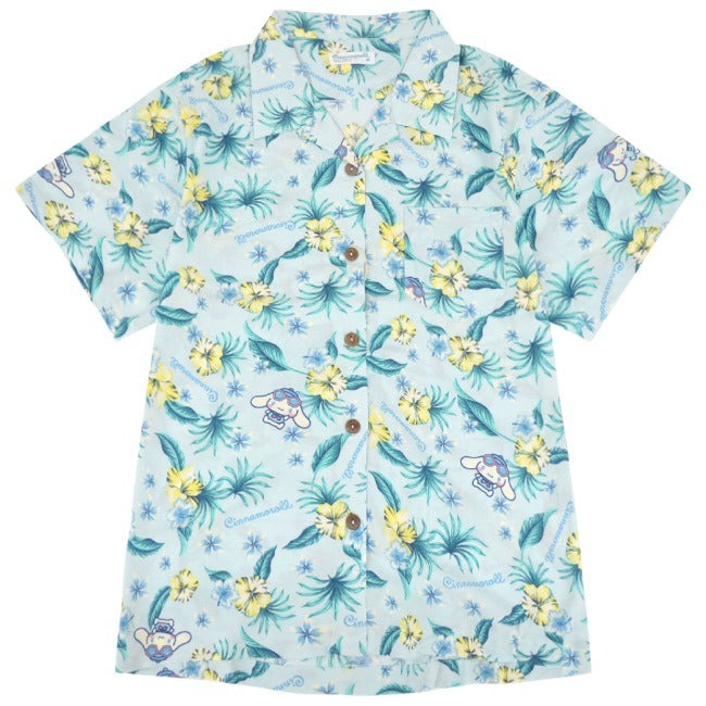シナモロールアロハ シャツ 半袖 夏 海 総柄 aloha レディース ハワイ サンリオ キャラクターズ cr2542-216