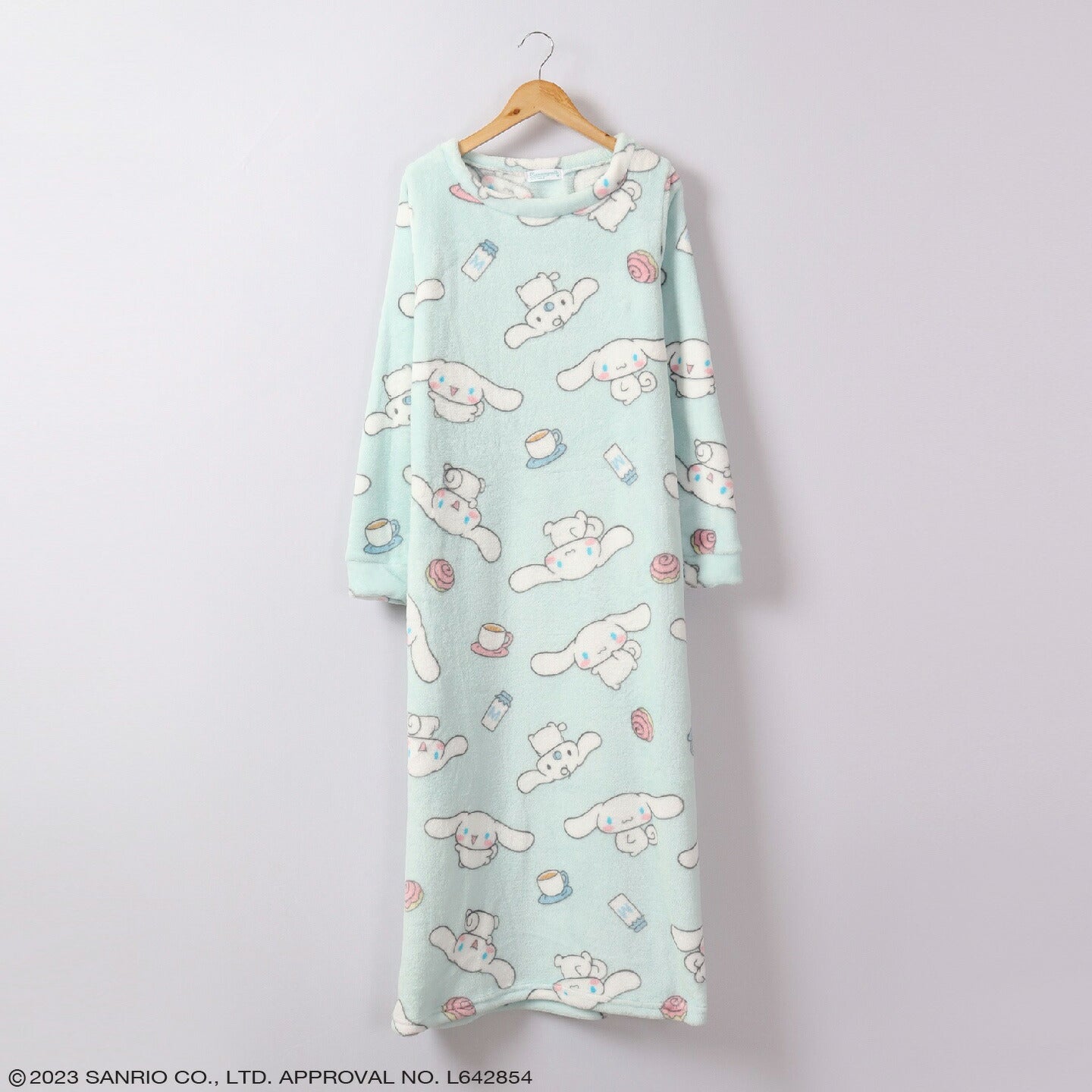 シナモロール ワンピース 長袖 プリント 部屋着 サンリオ キャラクターズ cr2724-756
